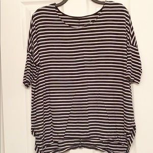 Black and white striped boxy top
